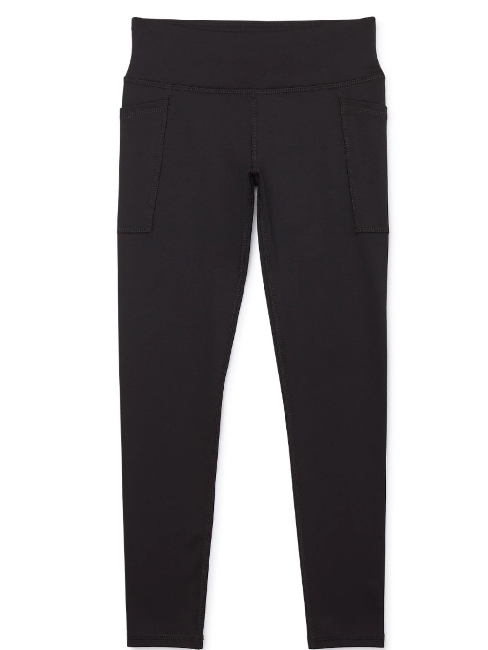 Athletic Works Black Kids' Leggings with Front Pockets